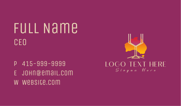 Red Wine Australia Business Card Design Image Preview
