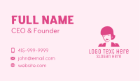 Pink Fashionista Woman Business Card Image Preview