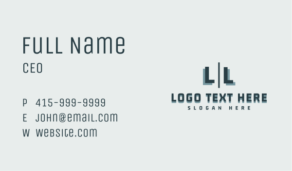 Generic Masculine Lettermark Business Card Design Image Preview