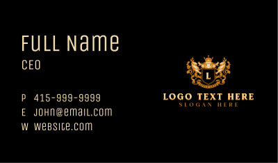 Heraldry Royal Shield Business Card Image Preview