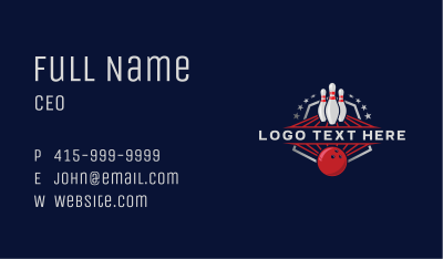 Bowling Sport Game Business Card Image Preview