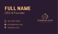Elegant Crown Shield Business Card Image Preview