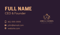 Elegant Crown Shield Business Card Image Preview