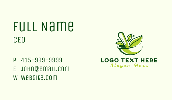 Green Leaf Salad Business Card Design Image Preview