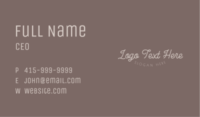 Fashion Branding Wordmark Business Card Image Preview