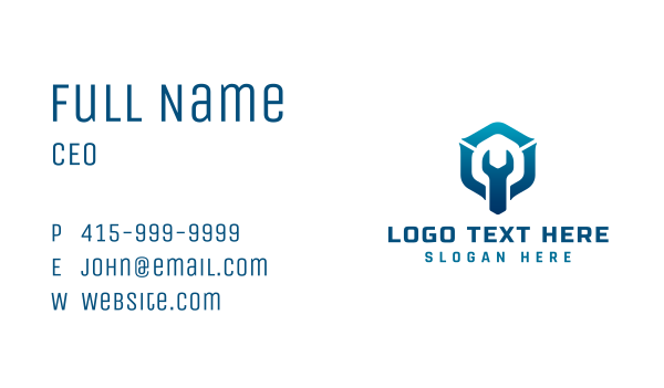 Plumbing Wrench Tool Business Card Design Image Preview