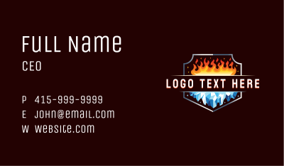 Fire Ice HVAC Business Card Image Preview