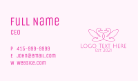 Pink Swan Couple  Business Card Image Preview