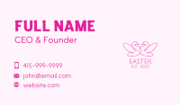Pink Swan Couple  Business Card Design