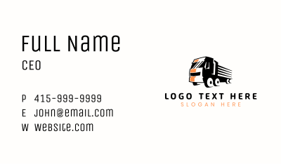 Truck Delivery Logistics Business Card Image Preview