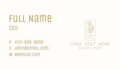 Golden Tulip Badge Business Card Image Preview