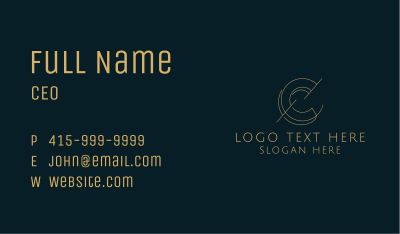 Premium Designer Letter C Business Card Image Preview