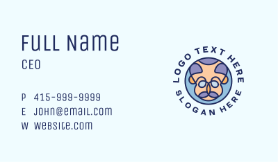 Colorful Scientist Man Business Card