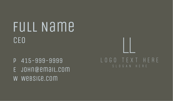 Minimalist Company Letter Business Card Design Image Preview