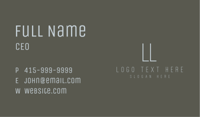 Minimalist Company Letter Business Card Image Preview
