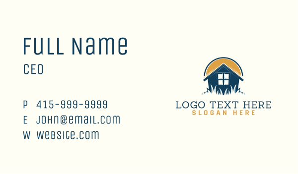 House Lawn Realty Business Card Design Image Preview