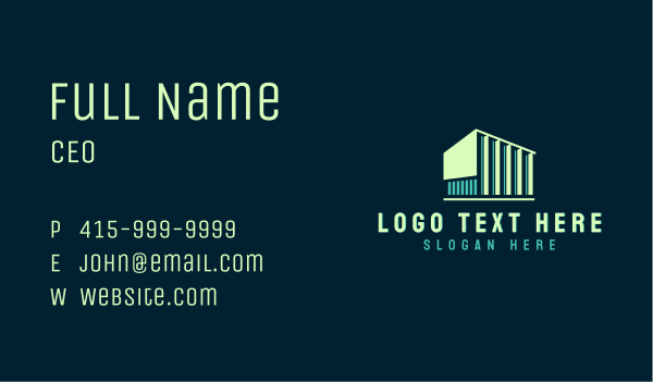 Storage Warehouse Building  Business Card Design Image Preview