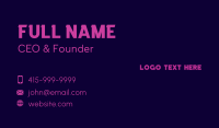 Neon Generic Wordmark  Business Card Image Preview