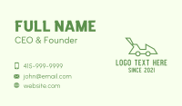 Green Lawn Mower Business Card Design