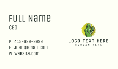 Cactus Desert Plant  Business Card Image Preview