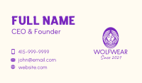 Purple Stylish Woman Business Card Image Preview