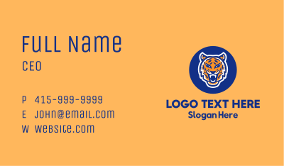 Circle Tiger Emblem Business Card