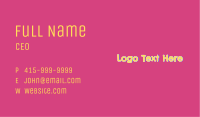 Cute Girly Wordmark Business Card Image Preview