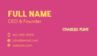 Cute Girly Wordmark Business Card Image Preview