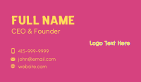 Cute Girly Wordmark Business Card Image Preview