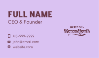 Retro Quirky Cursive Wordmark Business Card Image Preview