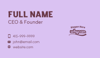 Retro Quirky Cursive Wordmark Business Card Image Preview