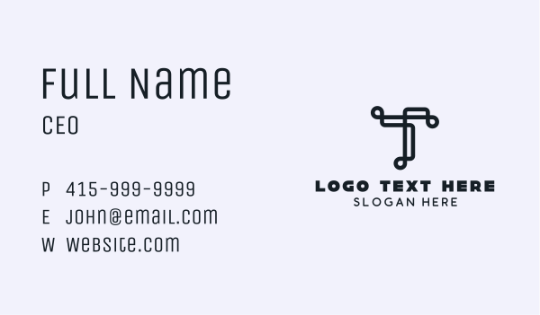 Tech Brand Letter T Business Card Design Image Preview