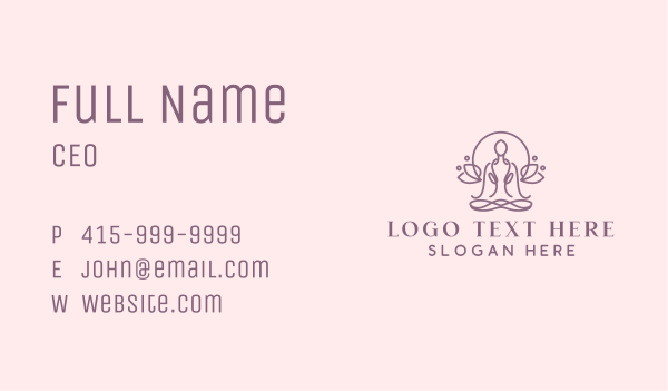 Yoga Massage Person Business Card Design Image Preview