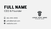 Law Column Letter T Business Card Image Preview