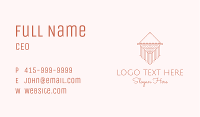 Macrame Woven Decoration Business Card Image Preview