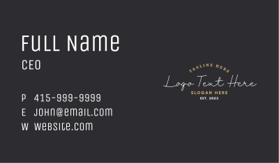  Apparel Company Script Wordmark Business Card Image Preview