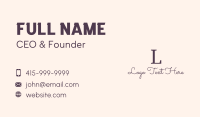 Classy Feminine Letter Business Card Design