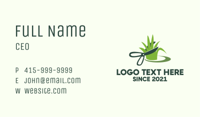 Lawn Care Worker  Business Card