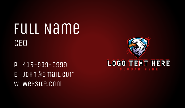 Fierce Eagle Gaming Business Card Design Image Preview