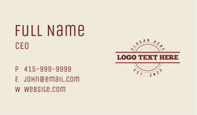 Classic Vintage Badge Business Card Image Preview