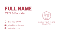 Red Cow Monoline Business Card Image Preview