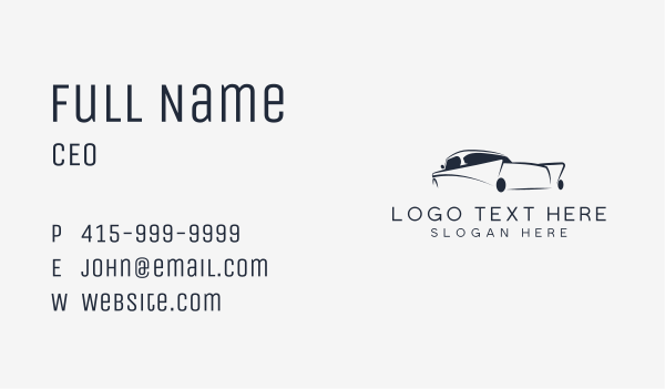 Retro Car Detailing Business Card Design Image Preview