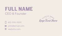 Elegant Pastel Retro Wordmark Business Card Image Preview