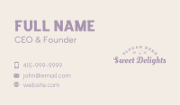 Elegant Pastel Retro Wordmark Business Card Image Preview