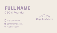 Elegant Pastel Retro Wordmark Business Card Design