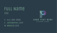 Modern Glitch Letter P Business Card Image Preview