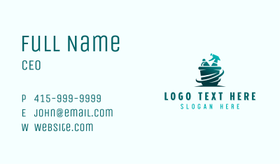 Cleaning Bucket Spray Bottle Business Card Image Preview