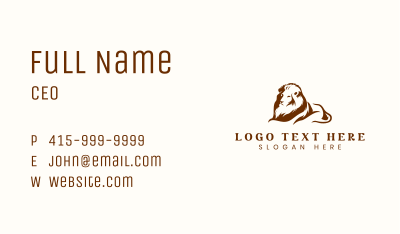 Luxury Lion Mane Business Card Image Preview