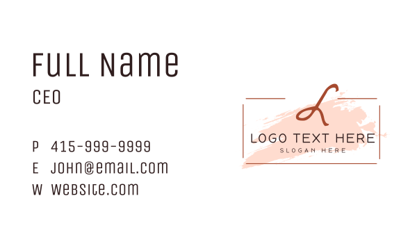 Cosmetic Beauty Letter  Business Card Design Image Preview