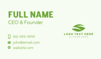 Green Leaf Letter S Business Card Design